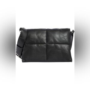 AllSaints Vittoria Quilted Leather Shoulder Bag Black NWT With Dust Bag